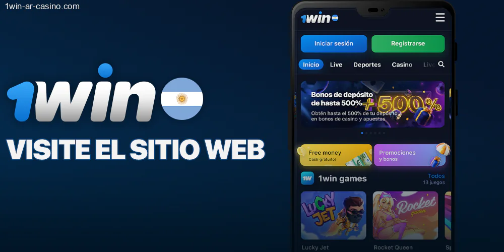 Sitio web 1Win en el móvil