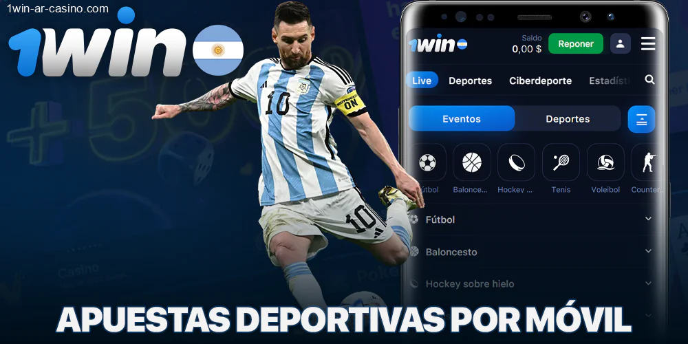 Apuestas deportivas en la aplicación 1Win