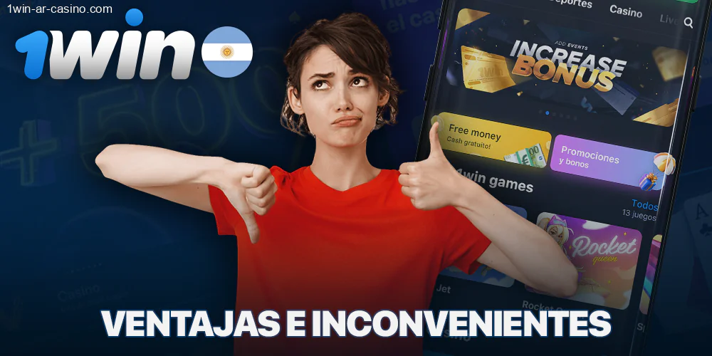 Ventajas y desventajas de la aplicación 1Win