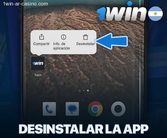 Cómo desinstalar la aplicación 1Win en Android