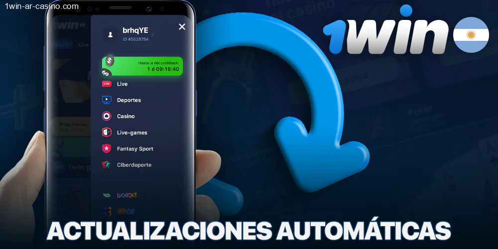 Actualización automática de la aplicación 1Win