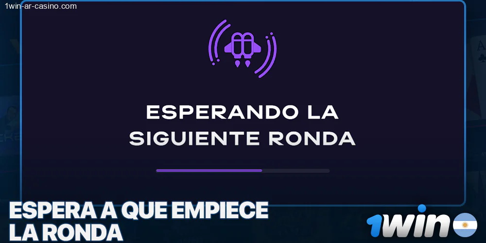 Espera a que empiece la ronda en el juego Lucky Jet en 1Win