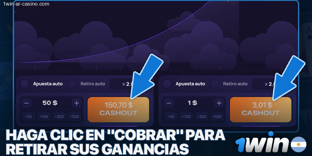 Retiro en Lucky Jet en 1Win Casino