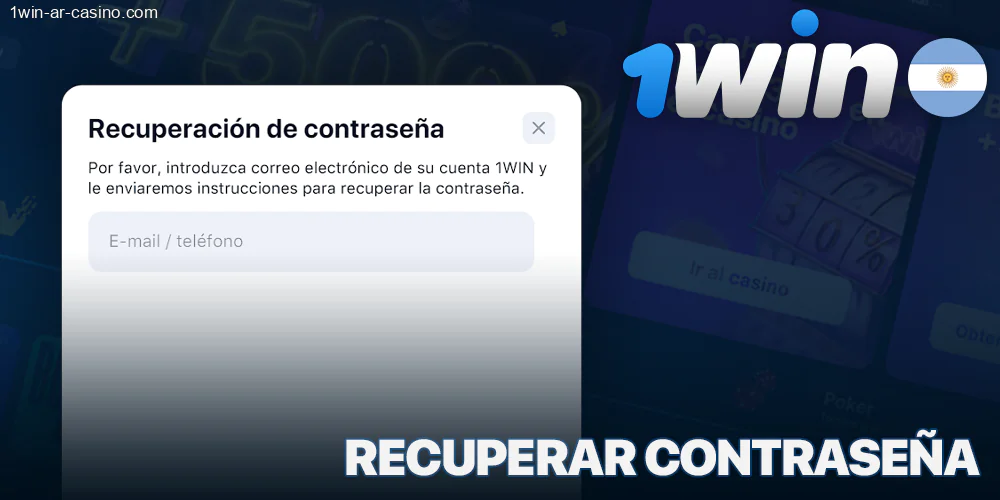Recuperación de contraseñas 1Win en Argentina