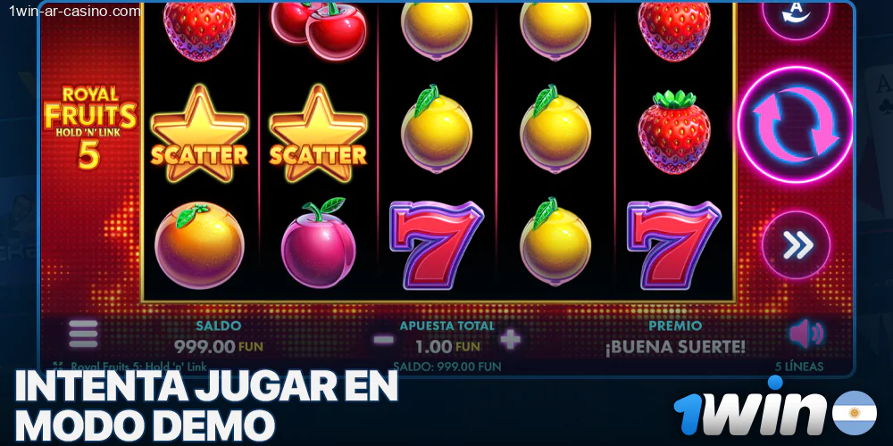 Pruebe el juego en modo demo en el casino 1Win