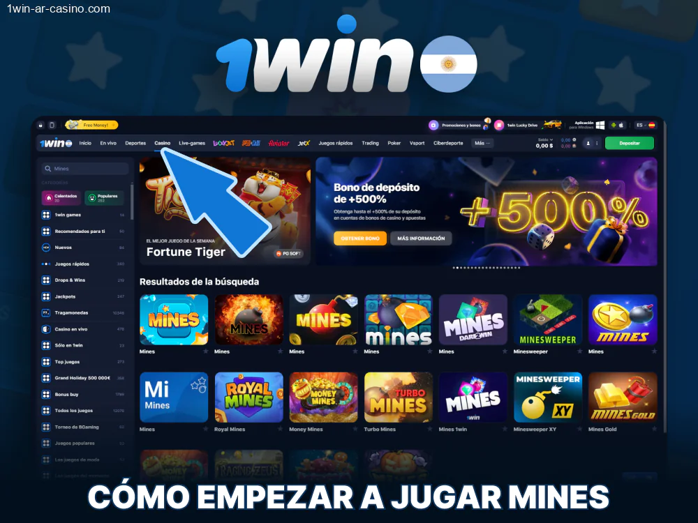 Cómo jugar a 1win AR Mines