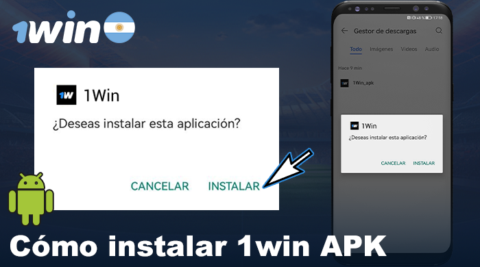 Instalación de 1win APK