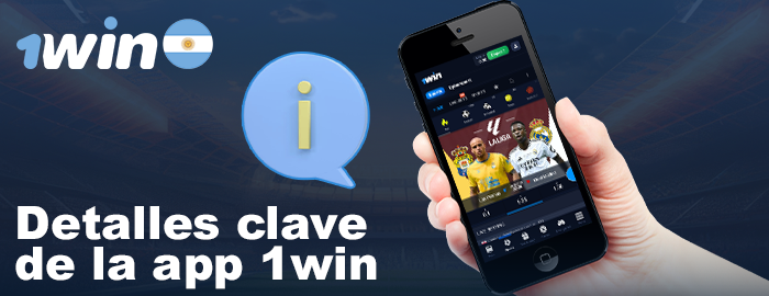 Características principales app 1win