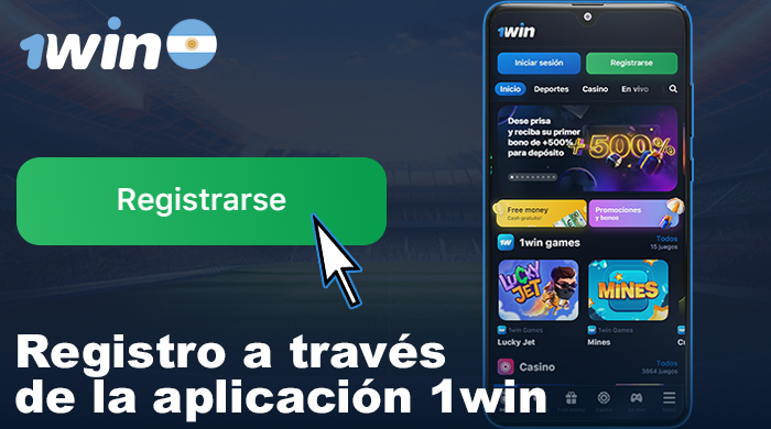 Pasos para registrarse en la aplicación 1win