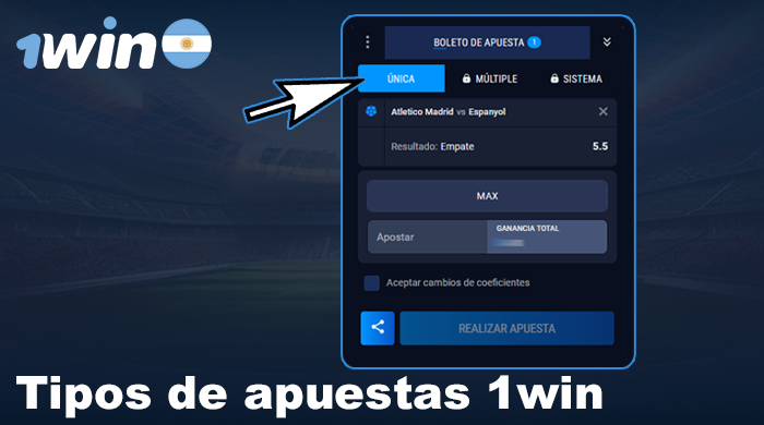 Variedad de apuestas en 1win