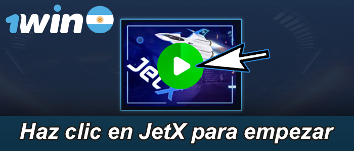 Haz clic en JetX para empezar