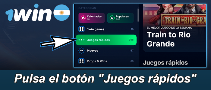 Haz clic en el botón «1win Games"